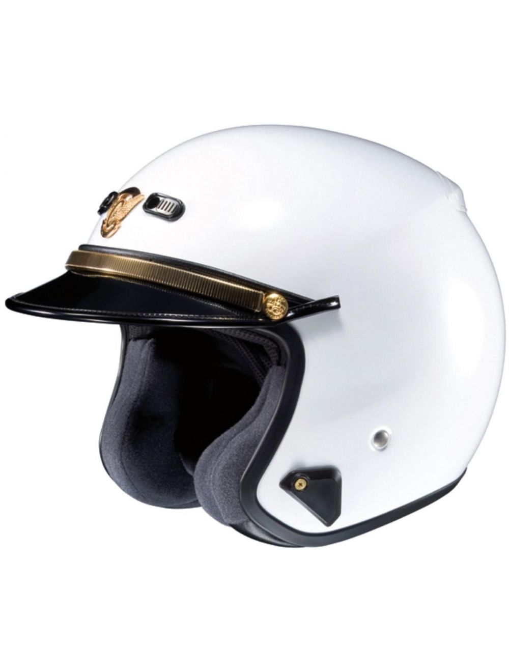 Shoei RJ Platinum LE Solid White Motorcycle Helmet Police